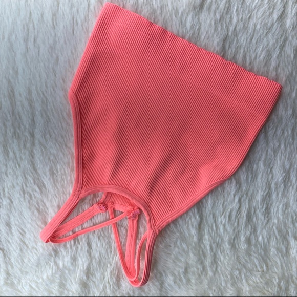 NWOT Free People Movement Happiness Runs Bra, Sports Bra Size M/L, Neon Orange - Picture 5 of 14